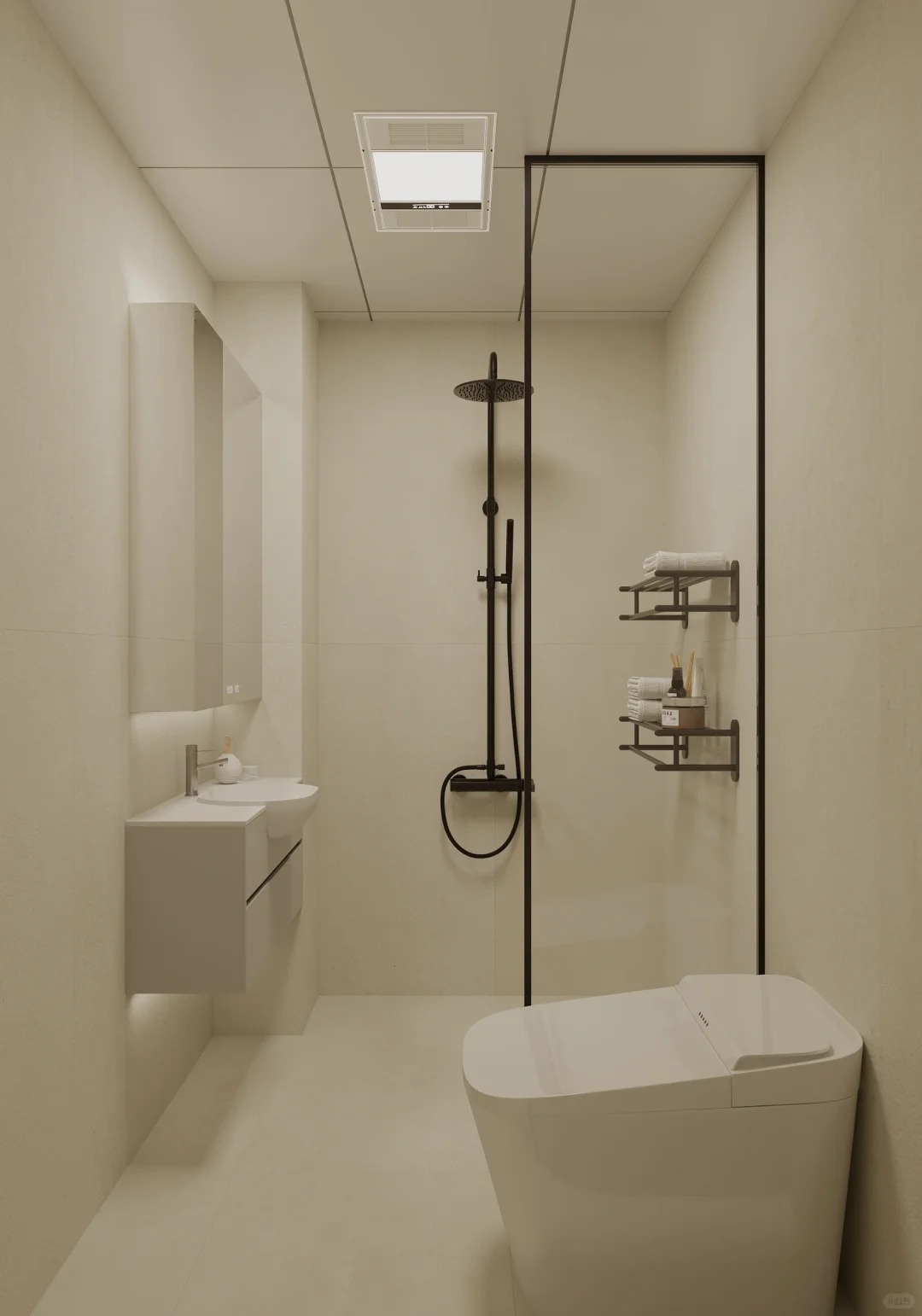 观音寺北里75㎡三居：拱形门点题的小户型改造 配图 10