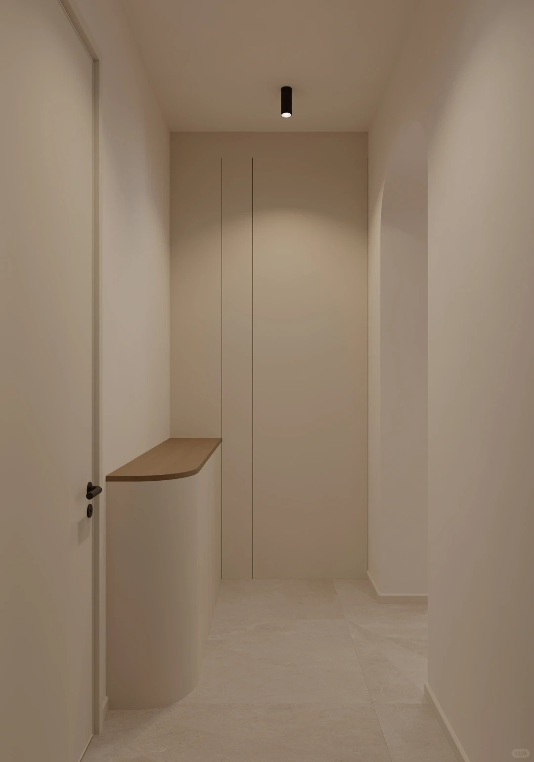 观音寺北里75㎡三居：拱形门点题的小户型改造 配图 3