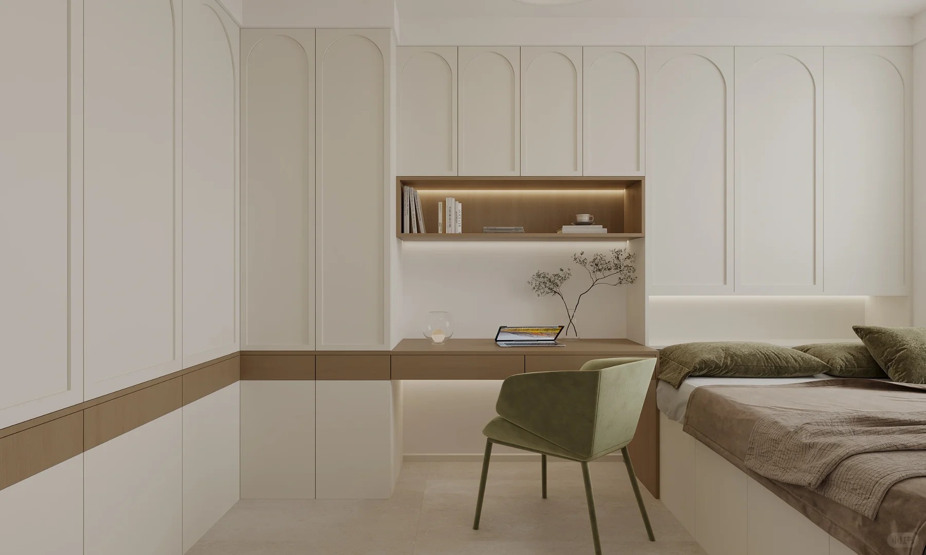 观音寺北里75㎡三居：拱形门点题的小户型改造 配图 7